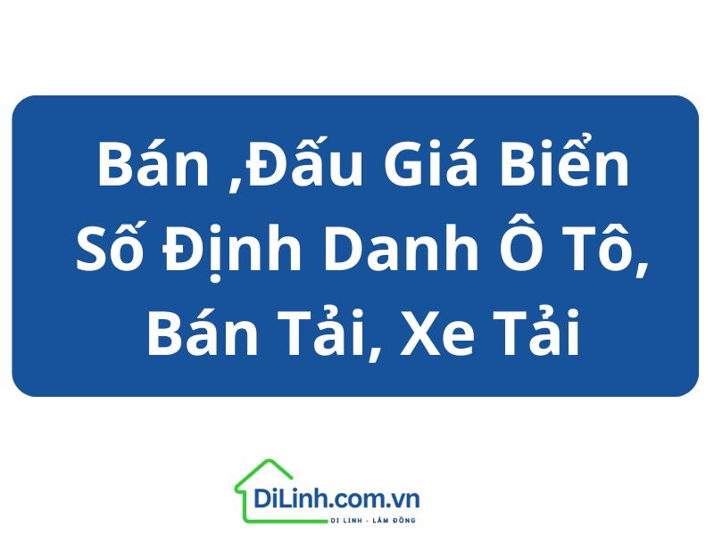 Bán ,Đấu Giá Biển Số Định Danh Ô Tô, Bán Tải, Xe Tải